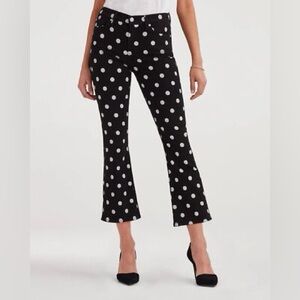 7 For All Mankind Black White Polka Dot Jeans.